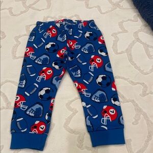 Chico's Blue and Red Sports Print Pants